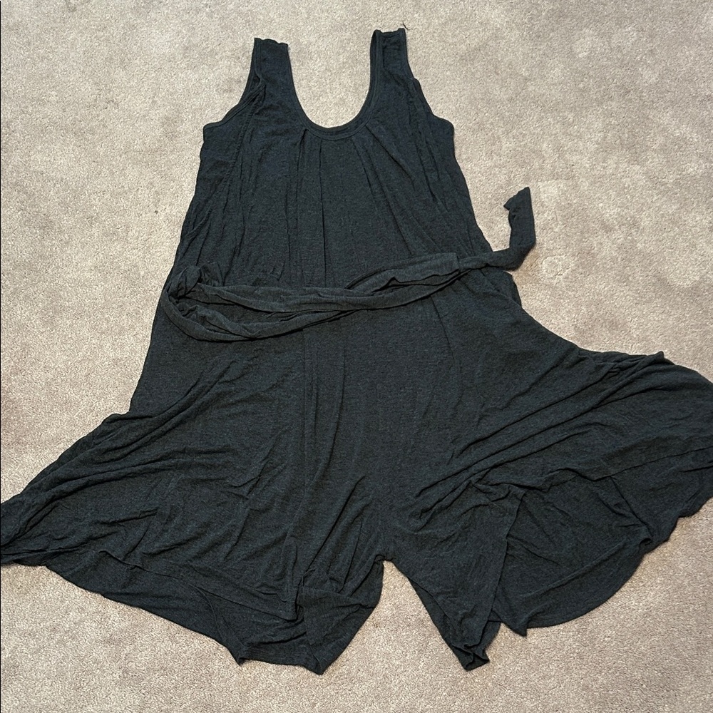 Latched Mama Charcoal Sleeveless Jumpsuit for Breastfeeding and Maternity